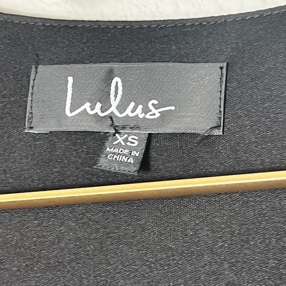 EUC Lulus Wondrous Water Lilies Black Floral High Slit Print Maxi Dress Size XS - Picture 15 of 16